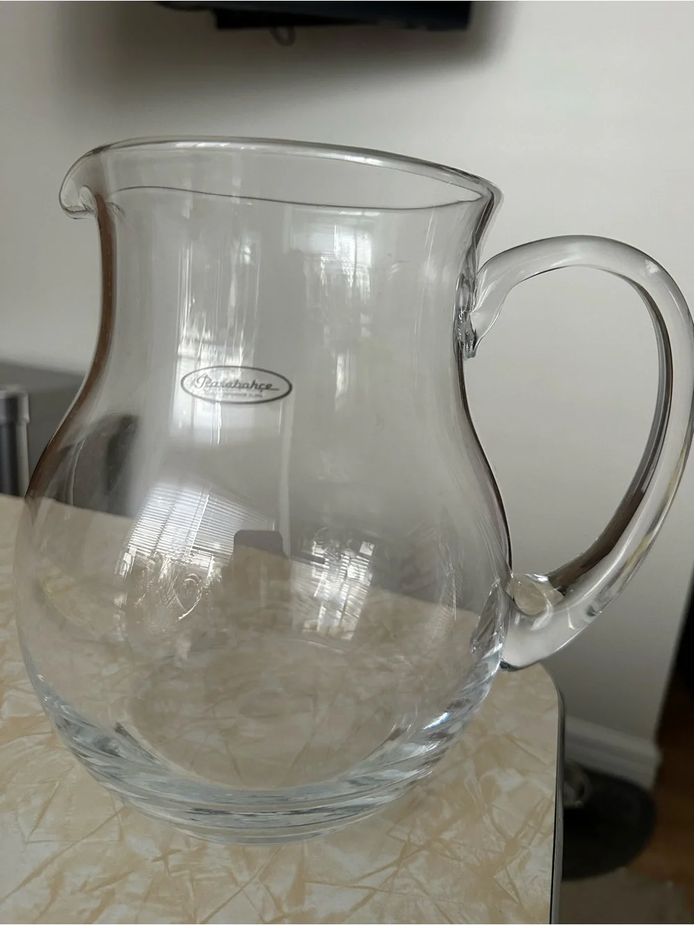 Glass Pitcher - Clear Glass Beverage Pitcher